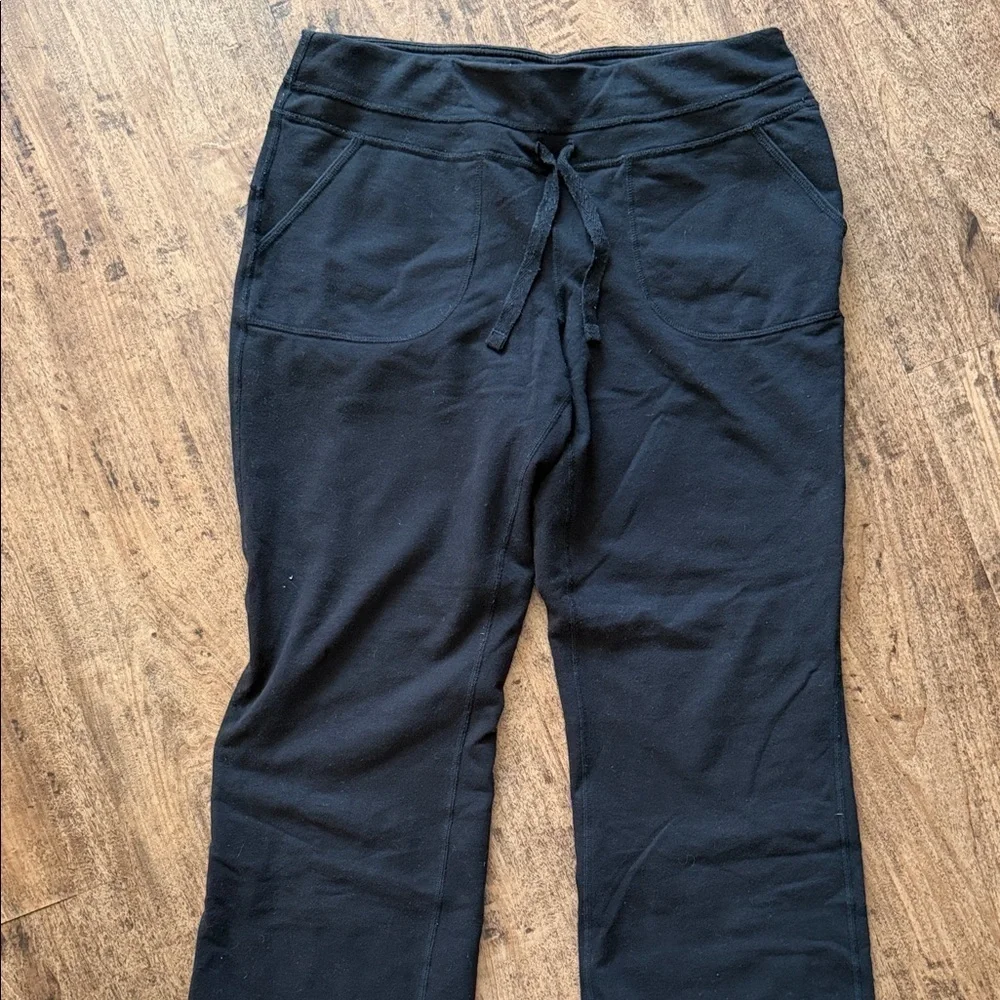 Black Drawstring Straight Pants small women’s